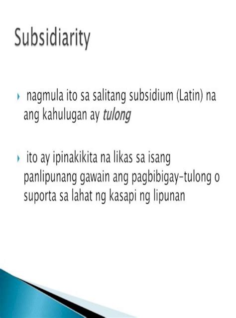 Ano Ang Mahalagang Konseptong Nauugnay Sa Prinsipyo Ng Subsidiarity At