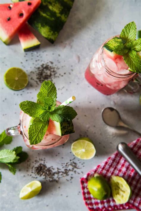 Fresh Summer Watermelon Mojito With Chia The Crumby Kitchen