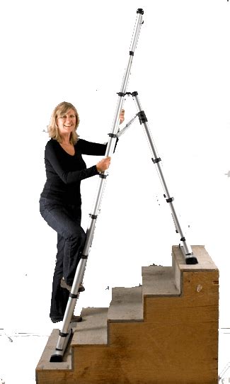 Telesteps 12 ft Reach Wide Step Telescoping A-frame Ladder - Living In ...