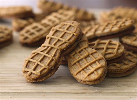 Peanut butter sandwich cookie, with around a billion estimated to be eaten every year. Healthy Homemade Nutter Butters (gluten free, vegan)