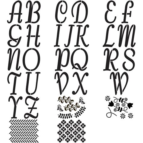 Shop Plaid Folkart ® Alphabet And Monogram Paper Stencils Italic Font