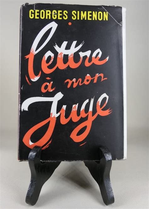 Georges Simenon Lettre Mon Juge Livre Rare Book