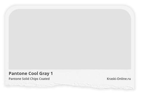 Цвет Pantone Cool Gray 1 из каталога Pantone Solid Chips Coated