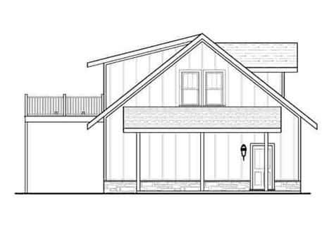 Plan 80252 Cottage Style 4 Car Garage Apartment With 1 Bed 1 Bath