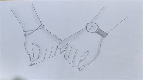 Easy Sketch Couple Hand How To Draw Couple Hand Sketch Couple