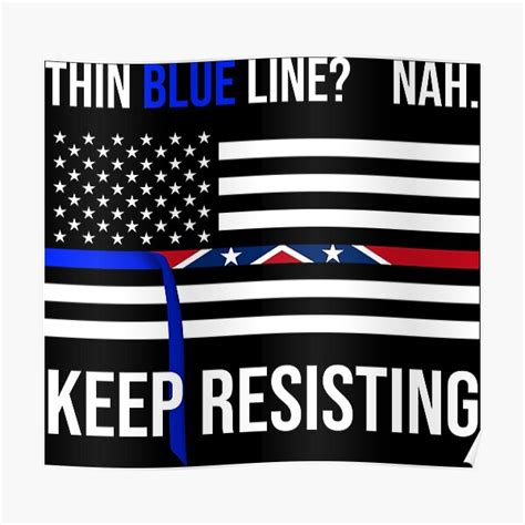 Thin Blue Line Poster For Sale By Shirtsnmore Redbubble