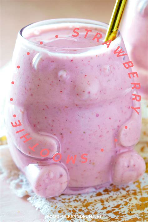 Strawberry Smoothie Only 3 Ingredients • Food Folks And Fun