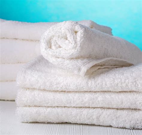 Stack Of White Towels Stock Photo Image Of Fold Bath 54709046
