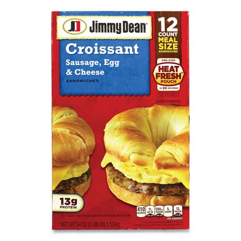 Jimmy Dean Croissant Breakfast Sandwich Sausage Egg And Cheese 45