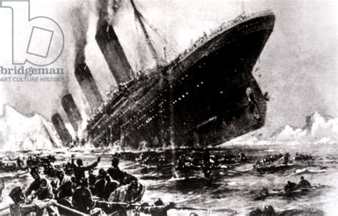 Artists Conception Of The Sinking Of The Titanic 1912