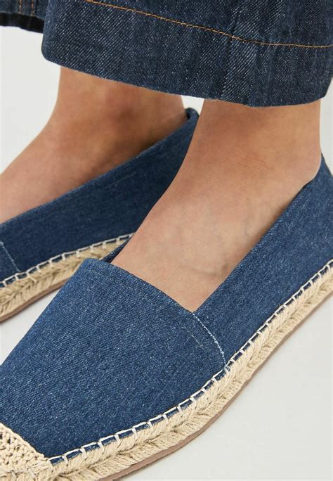 Next Forever Comfort Flat Espadrille Shoes Instappers Denim Blue