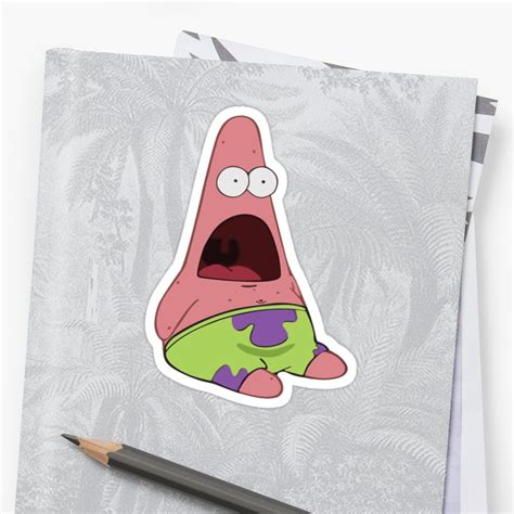 Surprised Patrick Sticker By Memebubble Patrick Star Meme