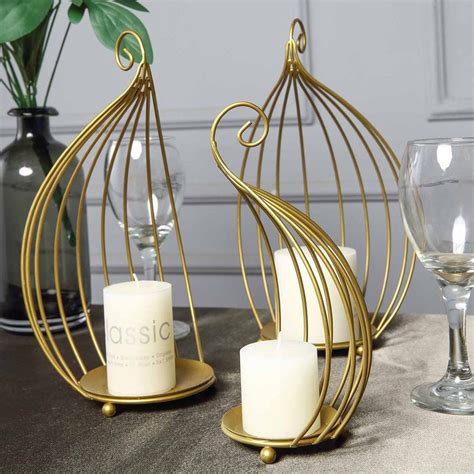 Efavormart 11 Gold Metal Candle Holders Wedding Place Cards Table