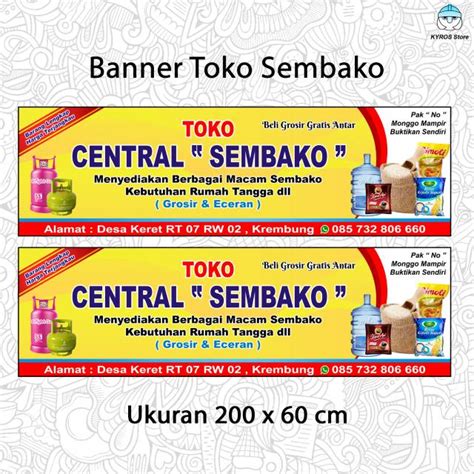 BANNER SPANDUK TOKO SEMBAKO | Shopee Indonesia