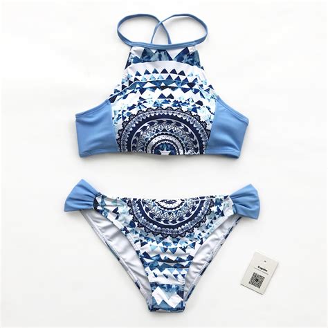 Buy Cupshe Just Like Today Print Bikini Set Women 2017