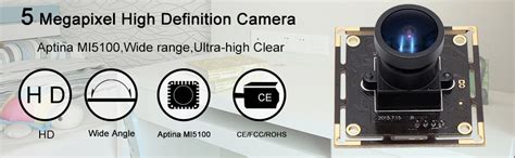 Elp Fisheye Lens 5mega Pixels Hd Cmos Sensor 170degree Wide Angle Usb