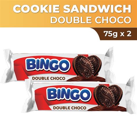 Dyf6 Bingo Cookie Sandwich Double Choco Slugs 75g X 2 Shopee Philippines