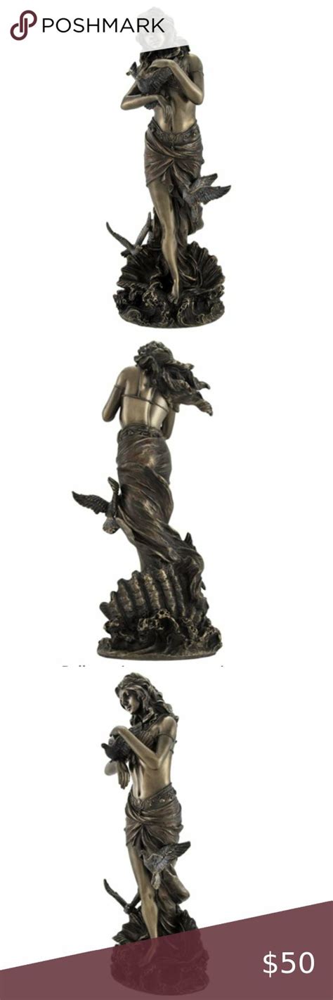 Beautiful Venus Aphrodite Greek Roman Goddess With Doves Bronze Statue Sculpture In