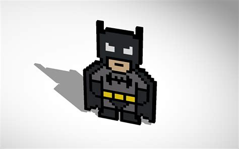3d Design Pixel Art Batman Tinkercad