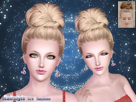 Sims 4 Messy Bun Cc 201 Pingl 233 Sur Sims 4 Cc Woman Hair Bun
