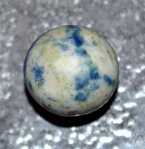 Fancy Bennington Clay Marble With Cobalt Blue Glazing Hints Of Green