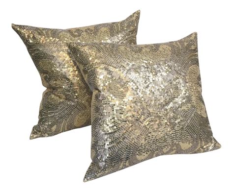 Glam Gold Pillow Pair On Interior Design Gallery Home