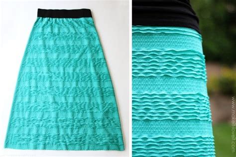 Long A Line Skirt Made With Ruffles And Ridges Fabric Make It