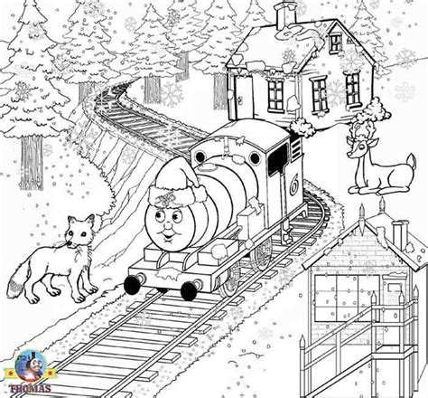 You are suggested to give those pages because thomas the train is an entertaining fictional steam locomotive. Percy the train in a Santa hat | Train coloring pages ...