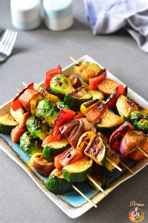 Grilled Vegetable Skewers Whole 30 Paleo Vegan Delishar