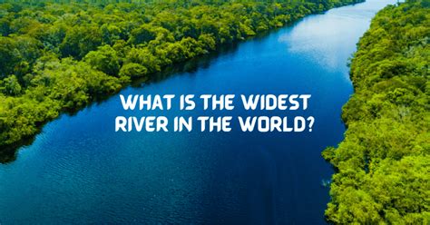 What Is The Widest River In The World Knowladgey