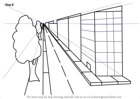 Learn How To Draw One Point Perspective Buildings One Point