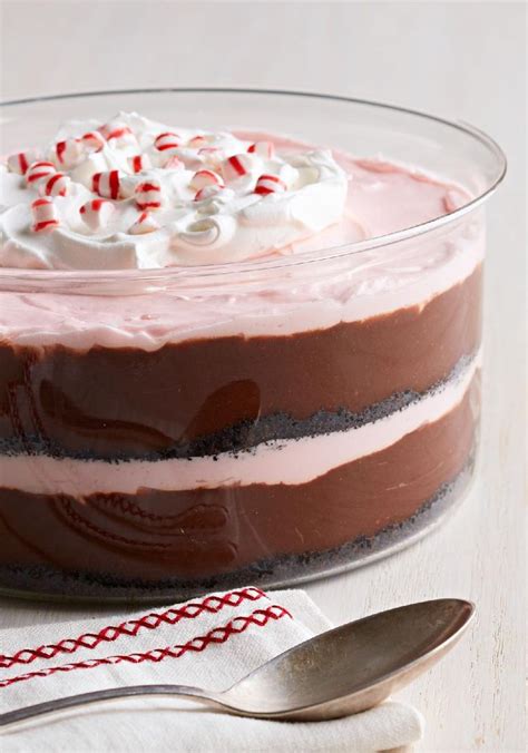 Peppermint Chocolate Trifle Recipe Trifle Recipe Holiday Desserts Desserts