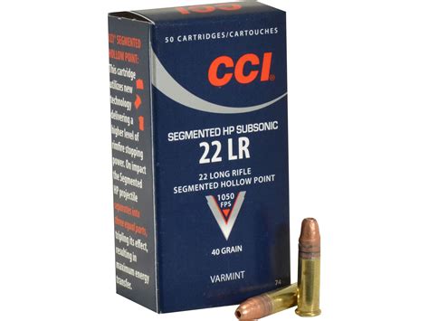 Cci Segmented Hp Subsonic 22lr Ammo 40 Grain Fragmenting Hollow Point