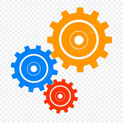 Colored Gears Clipart Hd PNG Color Gears Clip Art Red Yellow