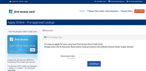 This review will provide you with with all the details you need to. www.preapprovedaccess.com - First Access Visa Credit Card Pre-approval Guide - Credit Cards Login