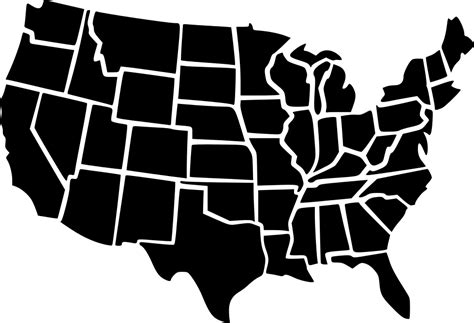 Outline Usa Map Png Free Png Usa Outline Clip Art Download Pinclipart