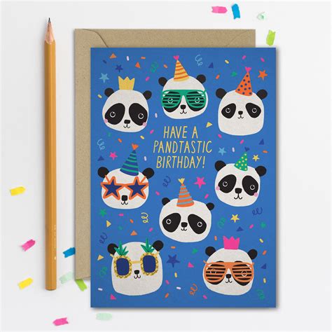 Party Pandas Childrens Birthday Card Mifkins Reviews On Judgeme