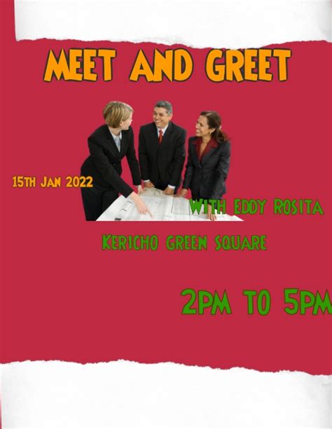 Meet And Greet Flyer Template Postermywall