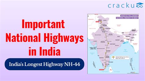 Important National Highways In India Cracku In