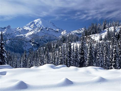 45 Mountain Snow Scenes Wallpaper Wallpapersafari