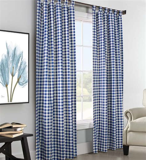 84l X 160w Thermalogic Check Tab Top Double Wide Curtain Pair