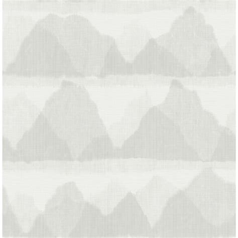 Nuwallpaper Grey Mountain Peak Vinyl Peel And Stick Wallpaper 216 In By