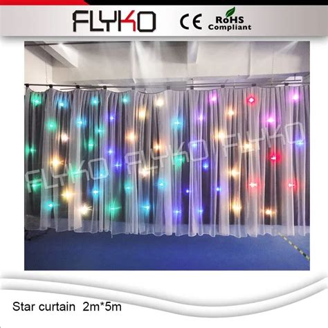 Stage Curtain 2mx5m Color Led Star Curtain Decoration Nightclub Wedding