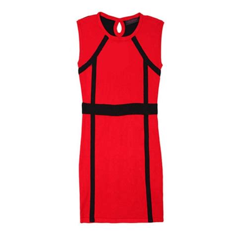 Sexy Skinny Body Con Sleeveless Party Dress With Color Block Design 103 Via Polyvore