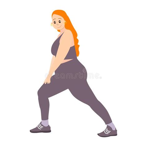 body positive orange long hair girl stock illustration illustration of leisure active 193745141