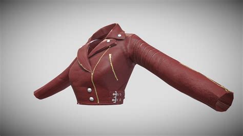 Womens Cropped Leather Jacket Download Free 3d Model By Srgallimore