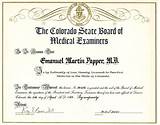 Indiana State Medical License Images