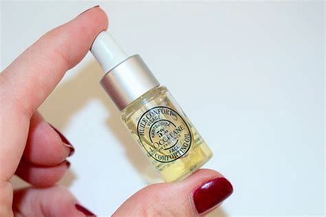 Enriched with 100% natural essential oils and formulated without silicones, the fluid texture glides onto the hair leaving a scent. L'Occitane Shea Face Comforting Oil Review - Really Ree