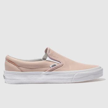 Womens Pale Pink Vans Classic Slip On Trainers Schuh