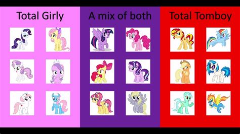 My Little Ponys Tomboys Vs Girly Girls By Aleena44 Youtube